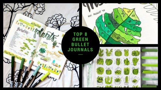 25+ Amazing Green Bullet journal theme layouts!