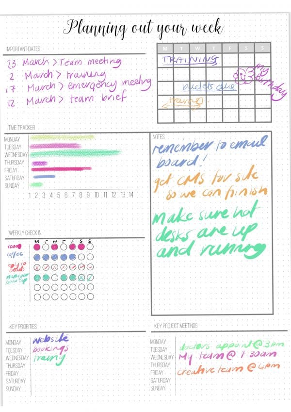 Project Management in your Bullet Journal (Free Template)