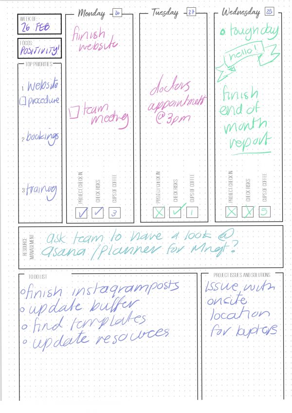 Project Management in your Bullet Journal (Free Template)