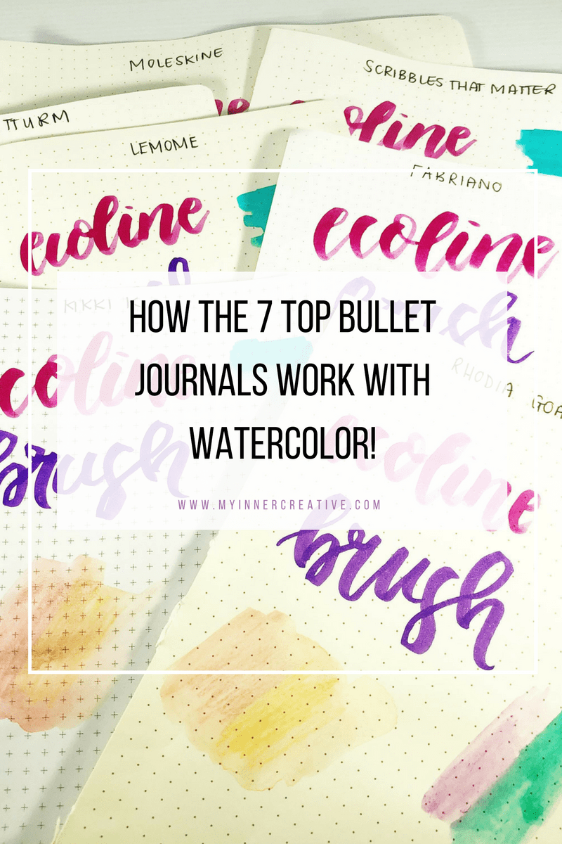 Review: 7 Bullet journals and how they respond to watercolor