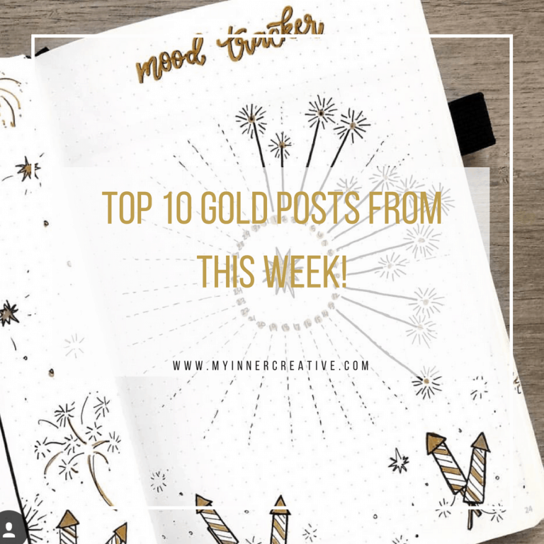 Top 10 Gold Inspired Bullet Journal Spreads