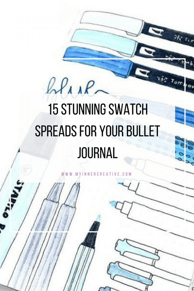 15 Gorgeous Swatch Spreads for your Bullet Journal