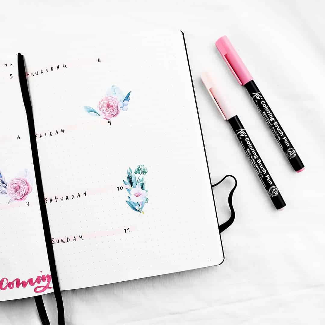 Pink Bullet Journal Spreads | My Inner Creative