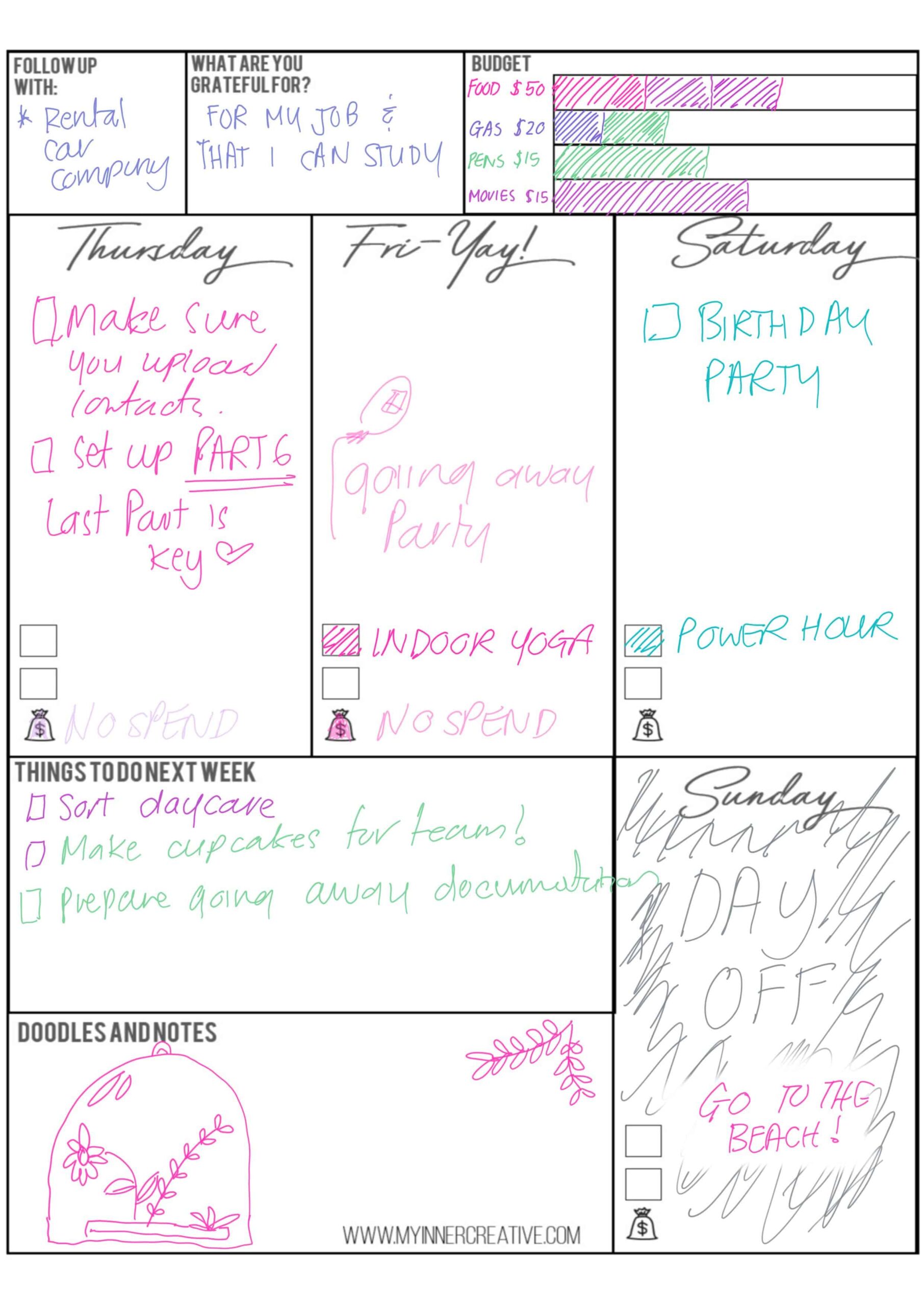 Organizing your finances in your bullet journal + Free Printable
