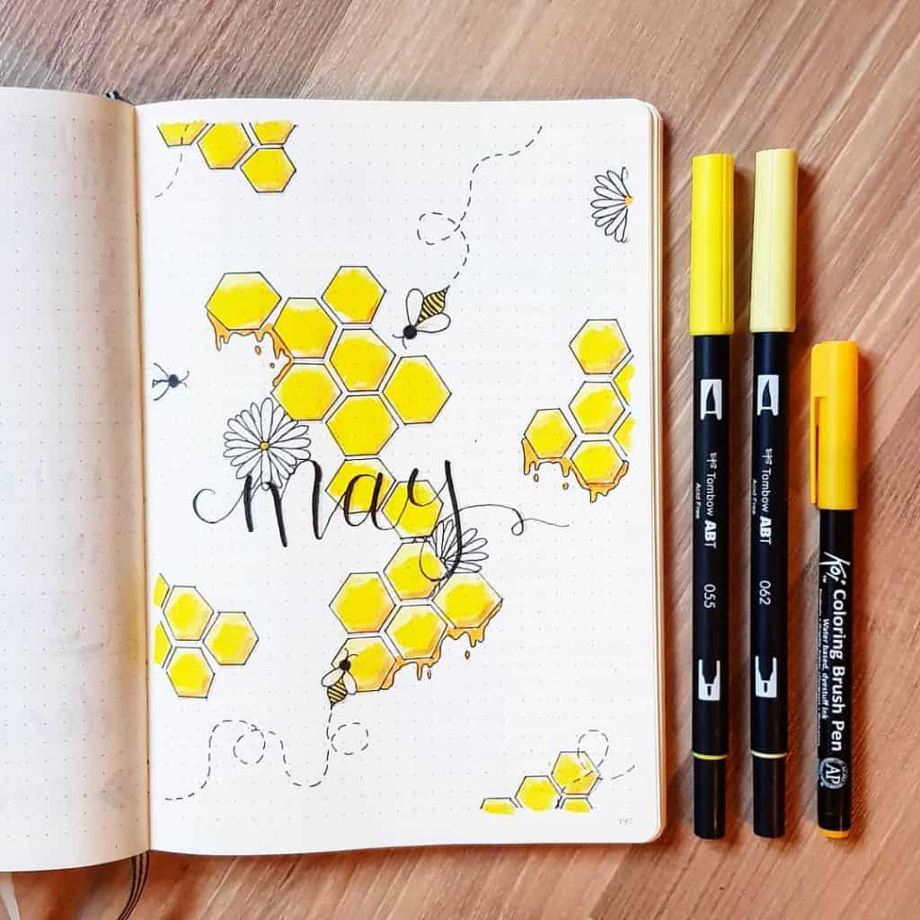 Bee bullet journal spread ideas | My Inner Creative