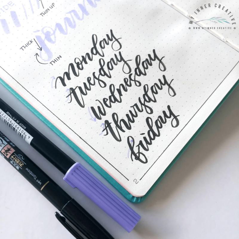 Simple bullet journal Calligraphy + 27 Simple headers!