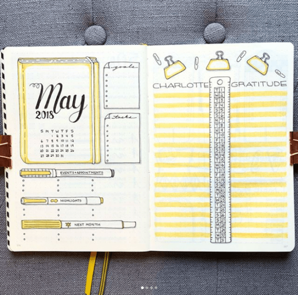 60 Amazing Yellow Bullet Journal Spread Ideas | My Inner Creative