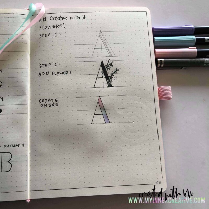 New Lettering Styles For Your Bullet Journal And Free Ribbon Font Practice Sheets