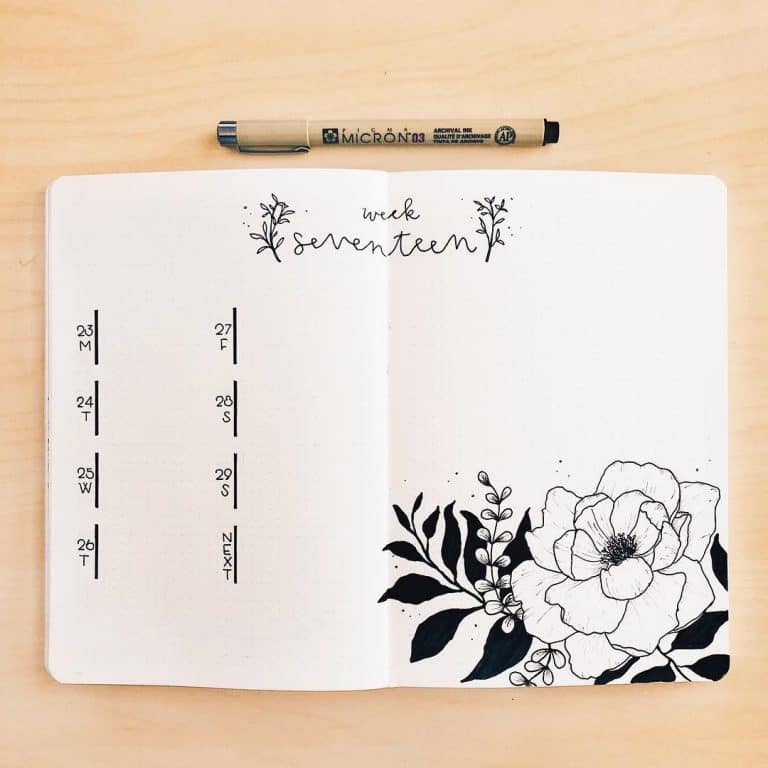 40 Mind blowing Minimalist Bullet Journal Spreads | My Inner Creative