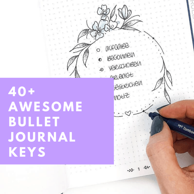 40+ Awesome ways to create a Key for Your Bullet Journal!
