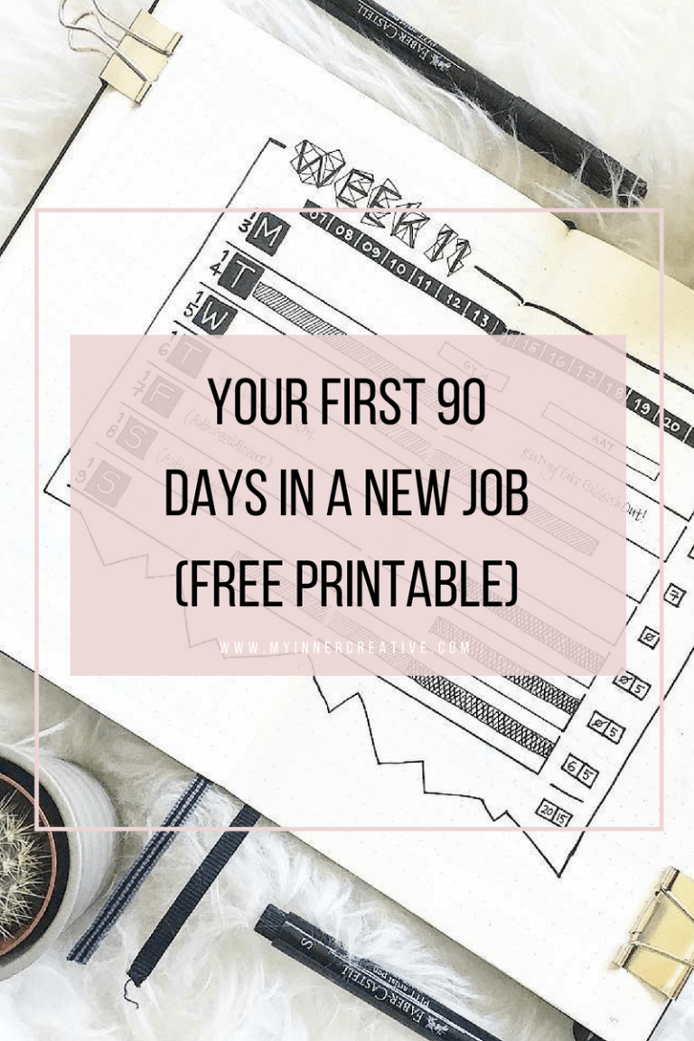 Part 1: The first 90 of a new job in your bullet journal (+First 90 days Printable)