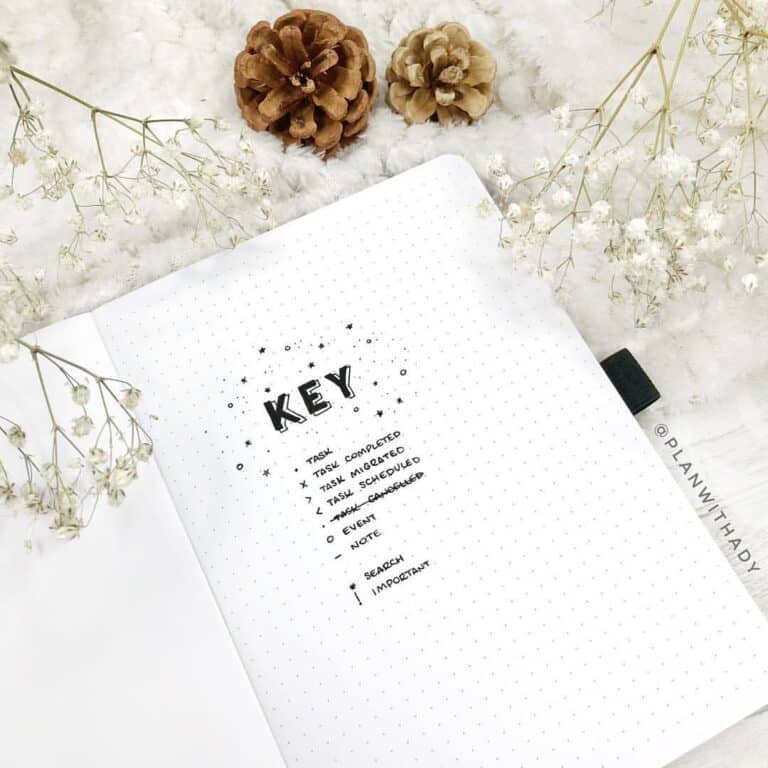 40+ Awesome ways to create a Key for Your Bullet Journal!