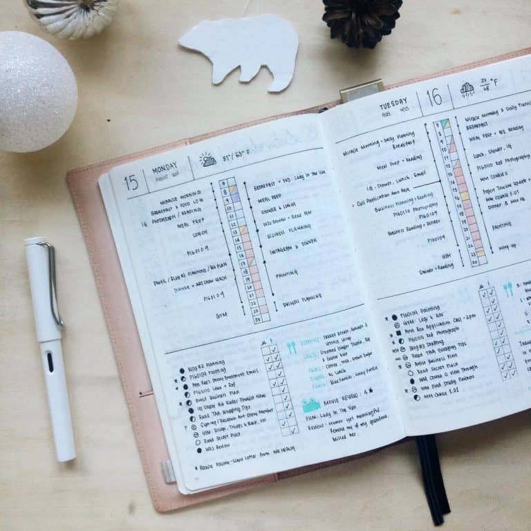  study timetable template bullet journal