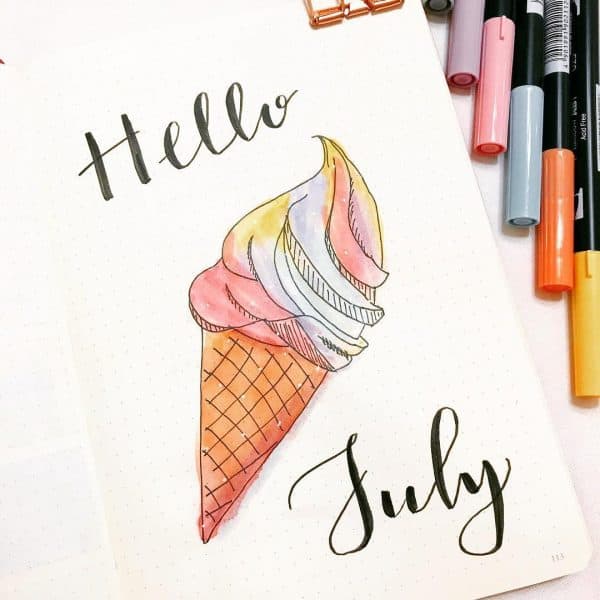 50+ Delicious Ice Cream Bullet Journal ideas | My Inner Creative