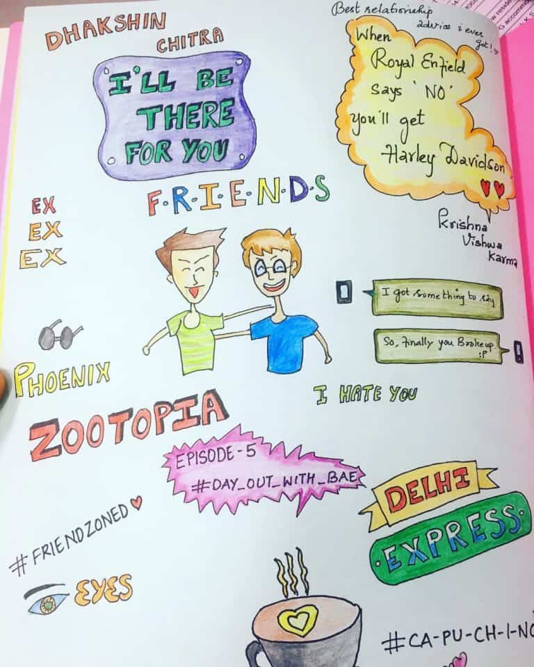 friends inspired bullet journal layout
