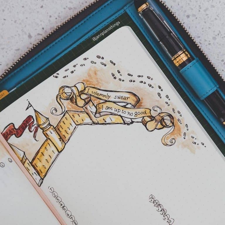 Harry Potter bullet journal layout