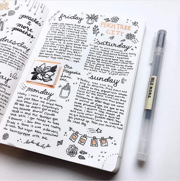 messy style bullet journals