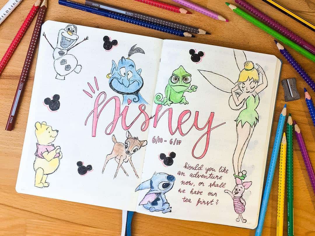 37 Imagination Inspiring Disney Bullet Journal Spreads | My Inner Creative