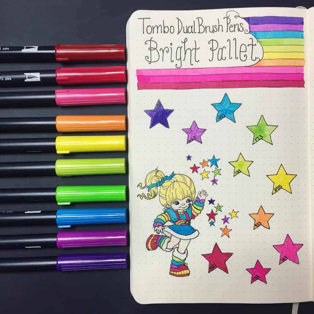Rainbow Bullet Journal Spread Ideas