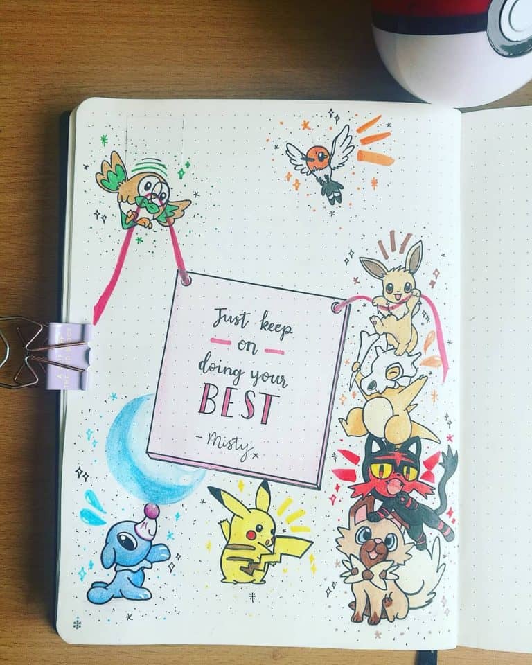 pokemon bullet journal layout