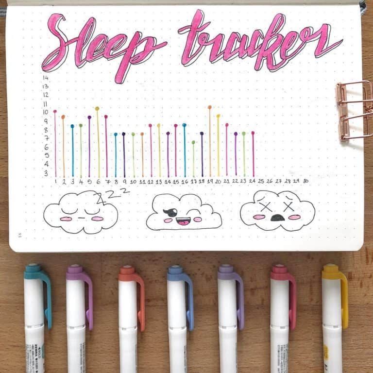sleep tracker for bullet journal