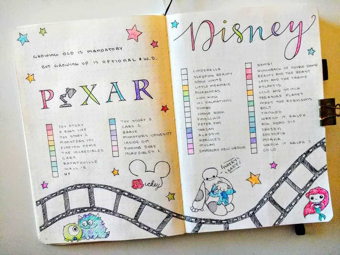 37 Imagination Inspiring Disney Bullet Journal Spreads | My Inner Creative