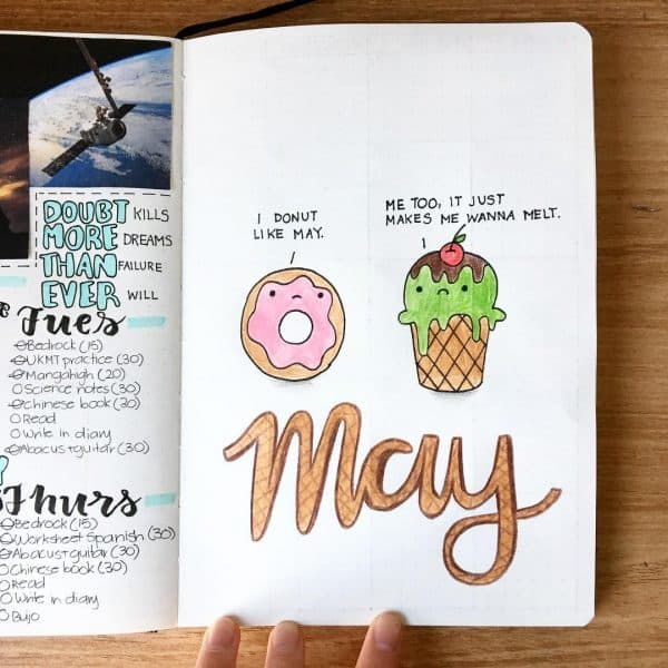 17 Donut bullet journal layout and spread ideas