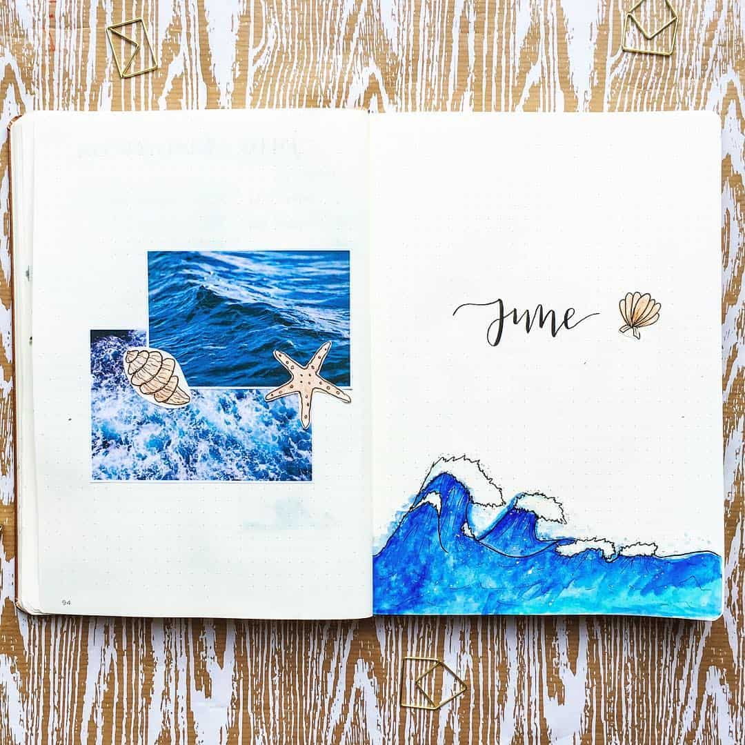 51 Amazing Ocean Bullet Journal layouts to delight YOU! | My Inner Creative