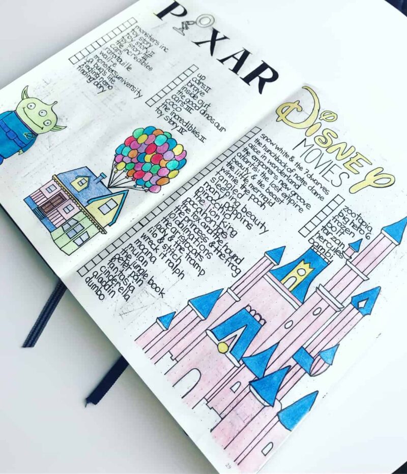37 Imagination Inspiring Disney Bullet Journal Spreads | My Inner Creative