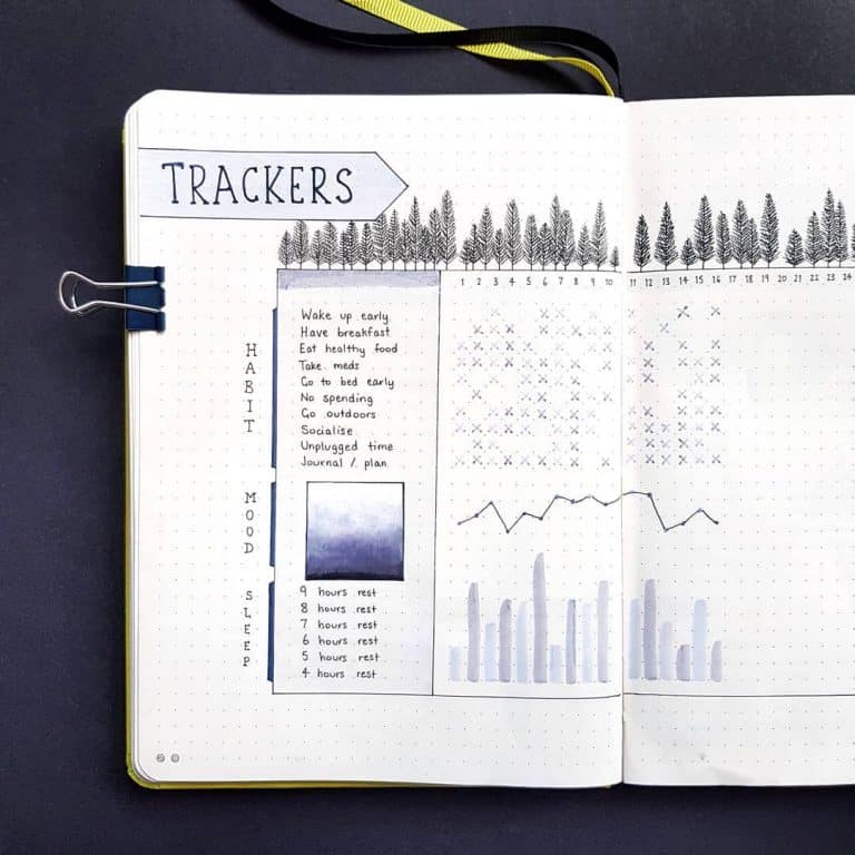 sleep tracker for bullet journal
