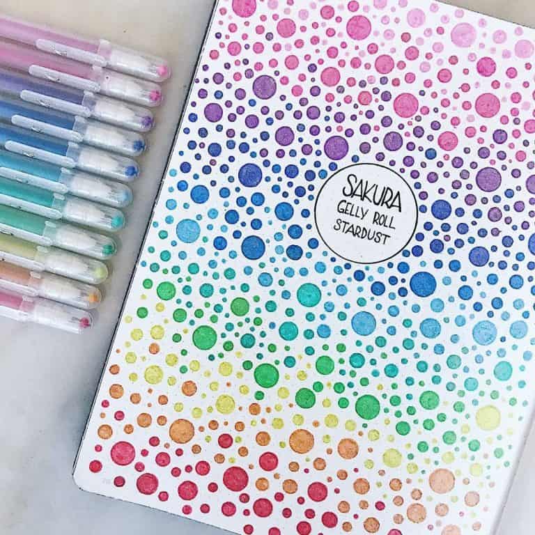 eye-popping rainbow theme bullet journal spreads