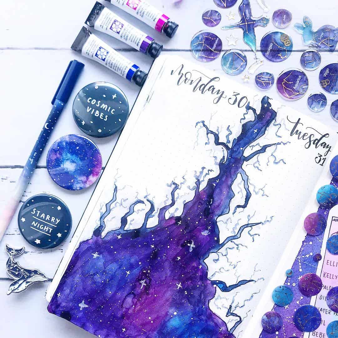 purple bullet journal layout | My Inner Creative