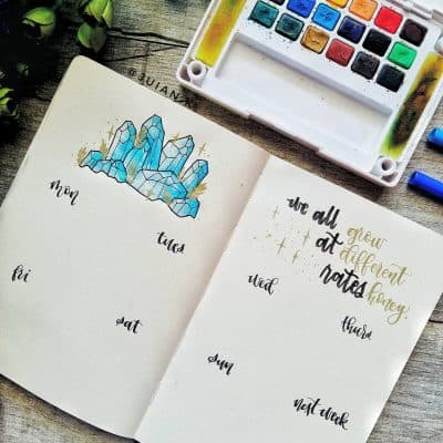 23 Crystal inspired bullet journal spreads | My Inner Creative