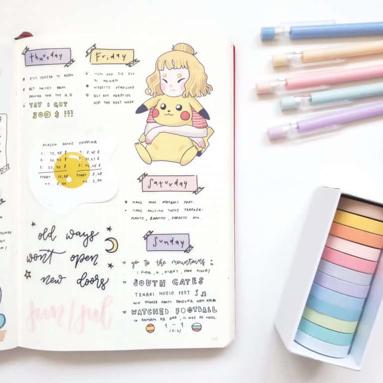 30+ Pokémon inspired bullet journal ideas