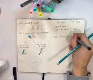 blend your tombow markers in your bullet journal