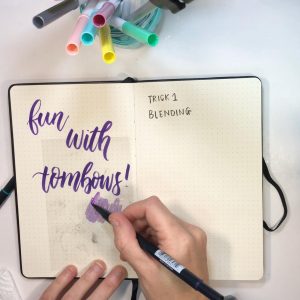 blend your tombow markers in your bullet journal