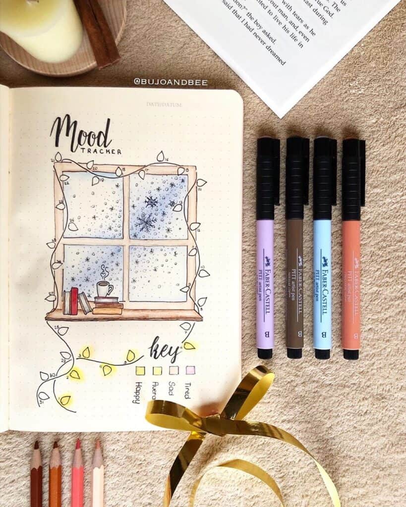 bullet journal mood tracker