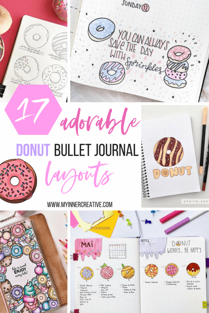 donut bullet journal spread layout