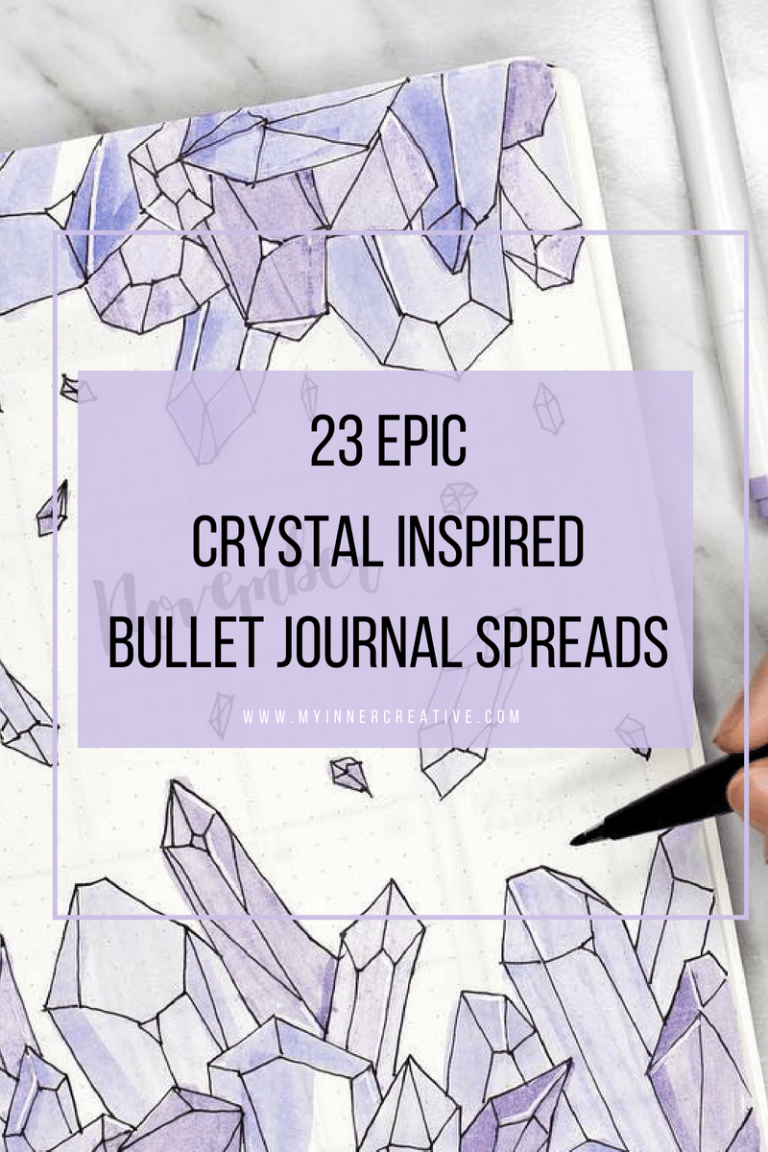 23 Crystal inspired bullet journal spreads