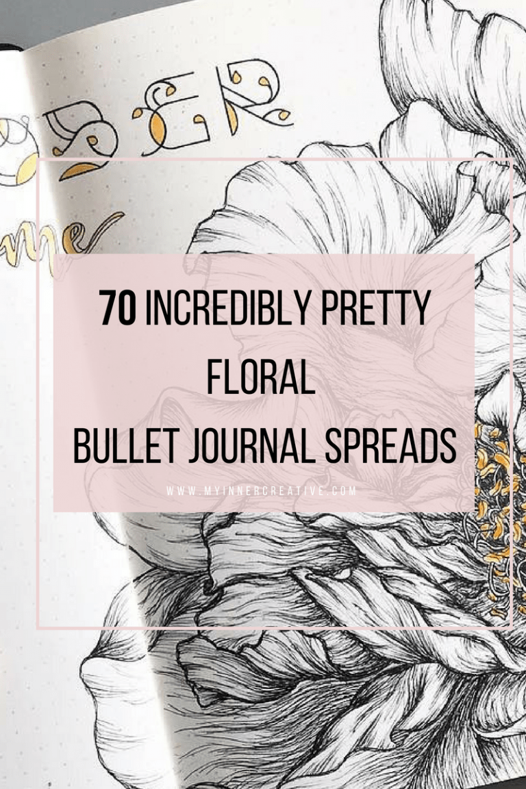 70 incredibly pretty floral bullet journal spreads