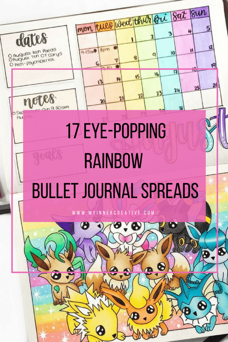 30+ eye-popping rainbow theme bullet journal spreads