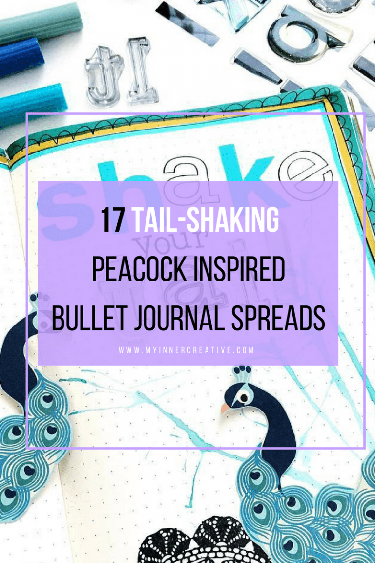 17 Tail-Shaking Peacock Inspired Bullet Journal Spreads