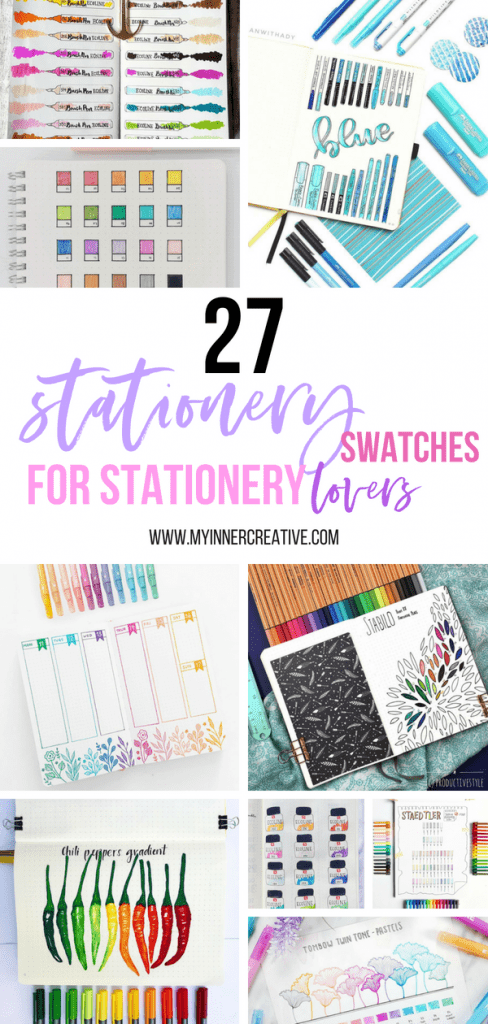 stationery swatch bullet journal layout