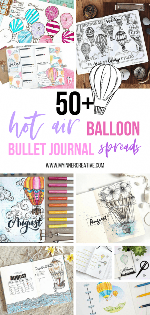 hot air balloon bullet journal ideas