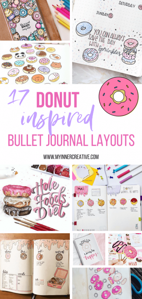 donut bullet journal spread layout