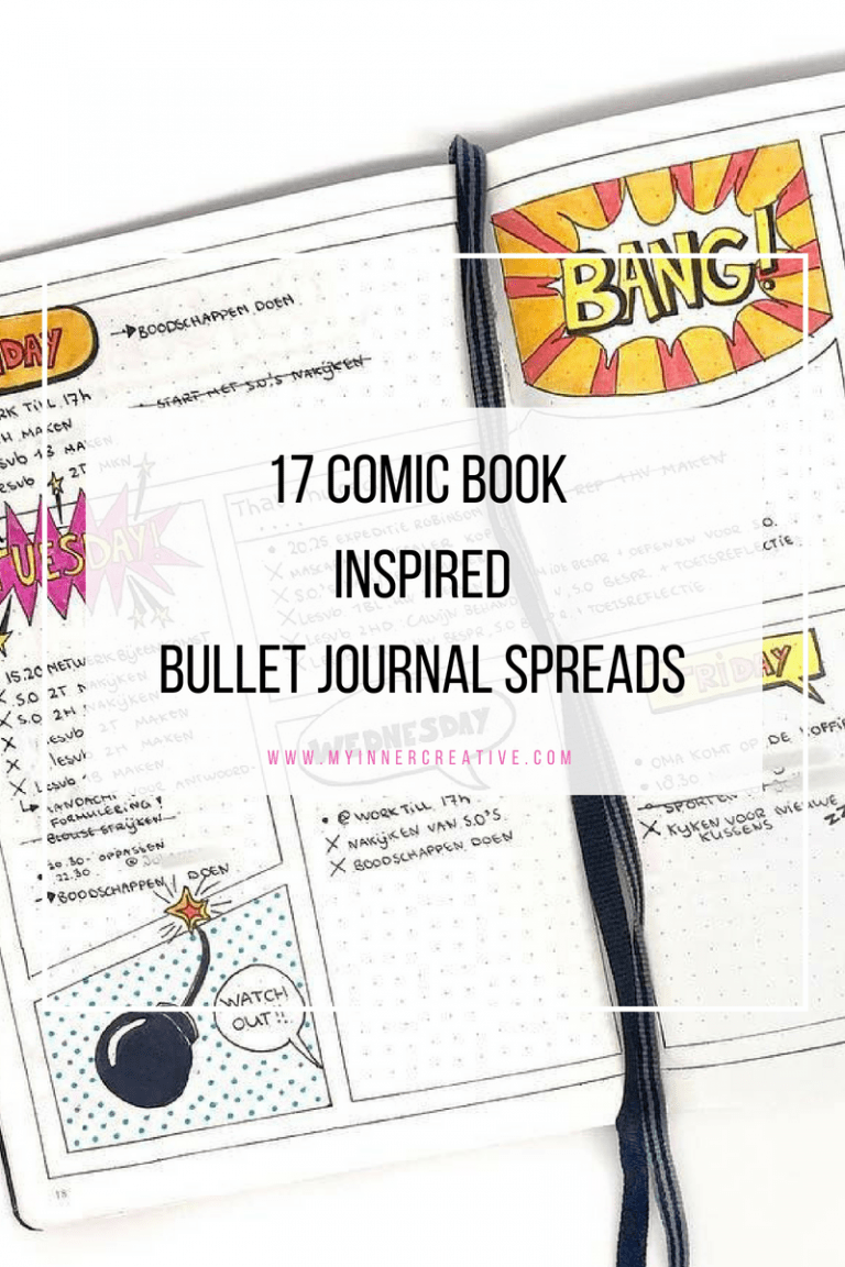 17 Fantastic comic book bullet journal spreads for geeks