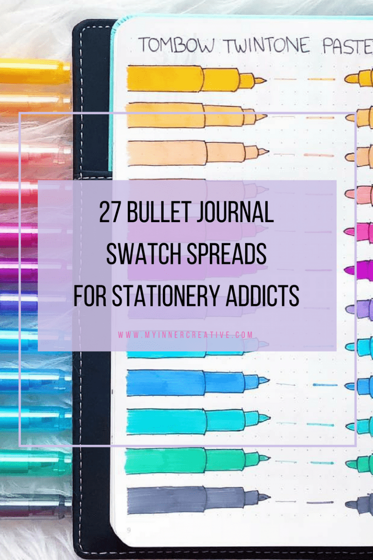 27 Essential stationery swatch bullet journal layouts for stationery addicts
