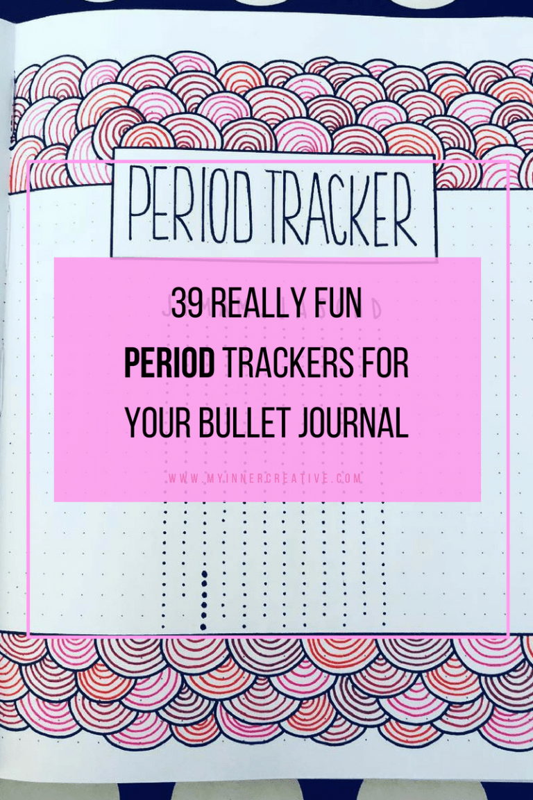 39 Period Tracker bullet journal layout and spread ideas