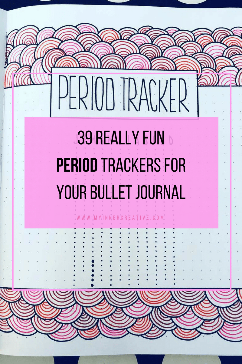 period tracker bullet journal layout
