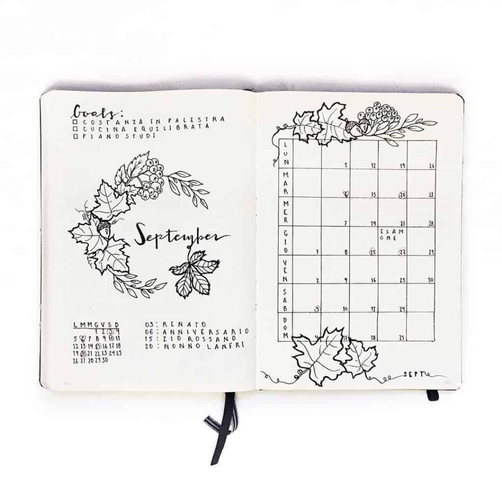 September spreads and layouts